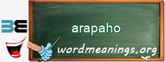 WordMeaning blackboard for arapaho